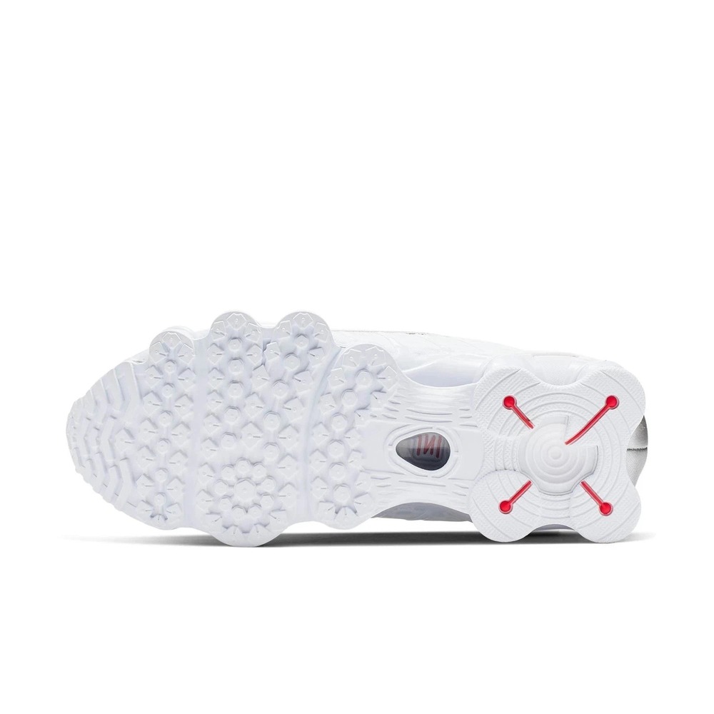 Nike Women's Shox TL White/ Metallic Silver AR3566-100 Fashion Shoes Size 6 - Picture 6 of 6